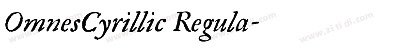 OmnesCyrillic Regula字体转换